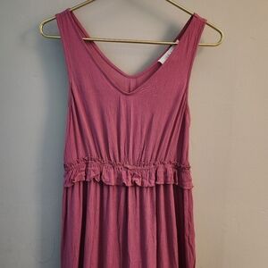 Pink Sleeveless Maxi Dress